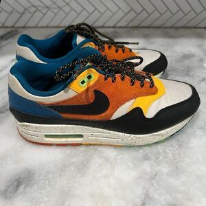 NIKE AIR MAX 1 MULTI MIX MULTICOLOR BLACK RUST SZ 8 RARE RETRO CZ8140-001 OG